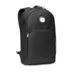 Backpack made of RPET with COB light for outdoors black colour third view