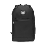 Backpack made of RPET with COB light for outdoors black colour fourth view