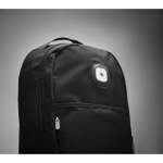 Backpack made of RPET with COB light for outdoors black colour eighth photographic view