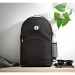 Backpack made of RPET with COB light for outdoors black colour ambient view