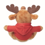 Reindeer plush figure with t-shirt for kids red colour second view