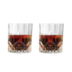 Luxurious set with whiskey glasses, stone ice cubes, tongs wood colour fifth view