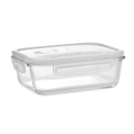 Glass lunch box with airtight PP lid, 900 ml transparent colour