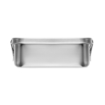 Leak-proof stainless steel lunch box, locking clasps, 750 ml matt silver colour seventh view