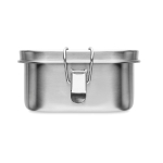 Leak-proof stainless steel lunch box, locking clasps, 750 ml matt silver colour eighth view