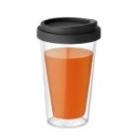 Takeaway cup made of borosilicate with silicone lid, 350 ml black colour second view