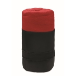 Fleece RPET blanket for winter promotional events, 180 g/m2 red colour