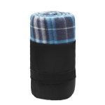 RPET tartan fleece blanket in a cover, 180 g/m2 blue colour