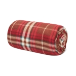 RPET tartan fleece blanket in a cover, 180 g/m2 red colour third view