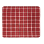 RPET tartan fleece blanket in a cover, 180 g/m2 red colour sixth view