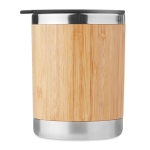 Thermal mug, bamboo finish & rotating drink opening, 250 ml wood colour fourth view