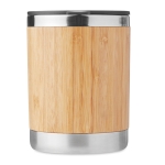 Thermal mug, bamboo finish & rotating drink opening, 250 ml wood colour fifth view