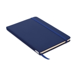 RPET notebook with recycled pages for promos, A5 blue colour