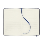 RPET notebook with recycled pages for promos, A5 blue colour fourth view