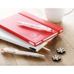 RPET notebook with recycled pages for promos, A5 red colour second ambient view 2