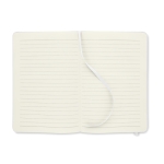 RPET notebook with recycled pages for promos, A5 white colour fourth view