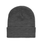 Unisex hat made of soft, elastic RPET with a cuff grey colour