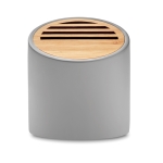 Bluetooth speaker made of limestone cement and bamboo grey colour third view