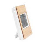 Multifunction weather station with bamboo housing for gifting wood colour second view