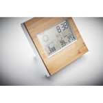 Multifunction weather station with bamboo housing for gifting wood colour seventh photographic view