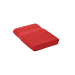 Medium organic cotton towels, 360 g/m2 red colour