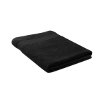 Large organic cotton bath towel, 180 x 100 cm black colour