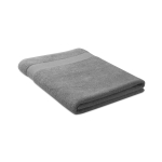 Large organic cotton bath towel, 180 x 100 cm grey colour