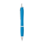 Antibacterial pen made of ABS, blue ink, inexpensive to print light blue colour