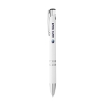 Antibacterial ballpoint pen in black or white, Antibacterial Lines white colour image with logo