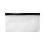 Plastic face mask bag with zipper, Large black colour