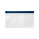 Plastic face mask bag with zipper, Large blue colour