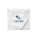 Zip pocket bag for face masks, small white colour image with logo 4