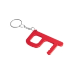 Antibacterial key fob for contactless door opening red colour