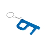 Antibacterial key fob for contactless door opening royal blue colour