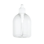 Bottle with dispenser, refillable and reusable, 500 ml transparent colour