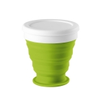 Collapsible silicone travel mug in colours, 250ml light-green colour