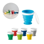 Collapsible silicone travel mug in colours, 250ml various colours