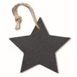 Christmas tree pendant in the shape of a black star black colour