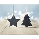 Christmas tree pendant in the shape of a black star black colour ambient view