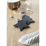 Christmas tree pendant in the shape of a black star black colour second ambient view