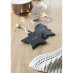 Christmas tree pendant in the shape of a black star black colour second ambient view 2