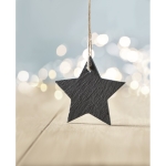 Christmas tree pendant in the shape of a black star black colour third ambient view