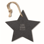 Christmas tree pendant in the shape of a black star black colour main view