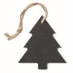 Christmas tree pendant made of slate, Xmas Tree black colour