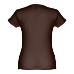 Women's fitted cotton T-shirt, 150 g/m2, THC Sofia brown colour