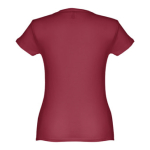 Women's fitted cotton T-shirt, 150 g/m2, THC Sofia burgundy colour