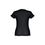 Women's fitted cotton T-shirt, 150 g/m2, THC Sofia black colour second view