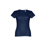 Women's fitted cotton T-shirt, 150 g/m2, THC Sofia blue colour first view