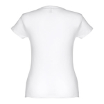 Women's fitted cotton T-shirt, 150 g/m2, THC Sofia white colour