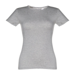 Women's fitted cotton T-shirt, 150 g/m2, THC Sofia grey colour